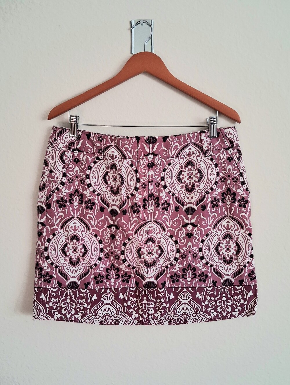 Loft Printed Orchid Patterned Mini Skirt